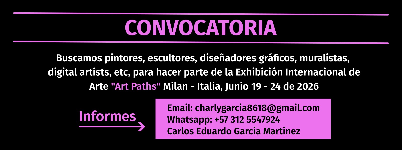 Convocatoria artistas